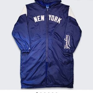adidas Blue Yankees Coat Long jacket NEW YORK Graphic